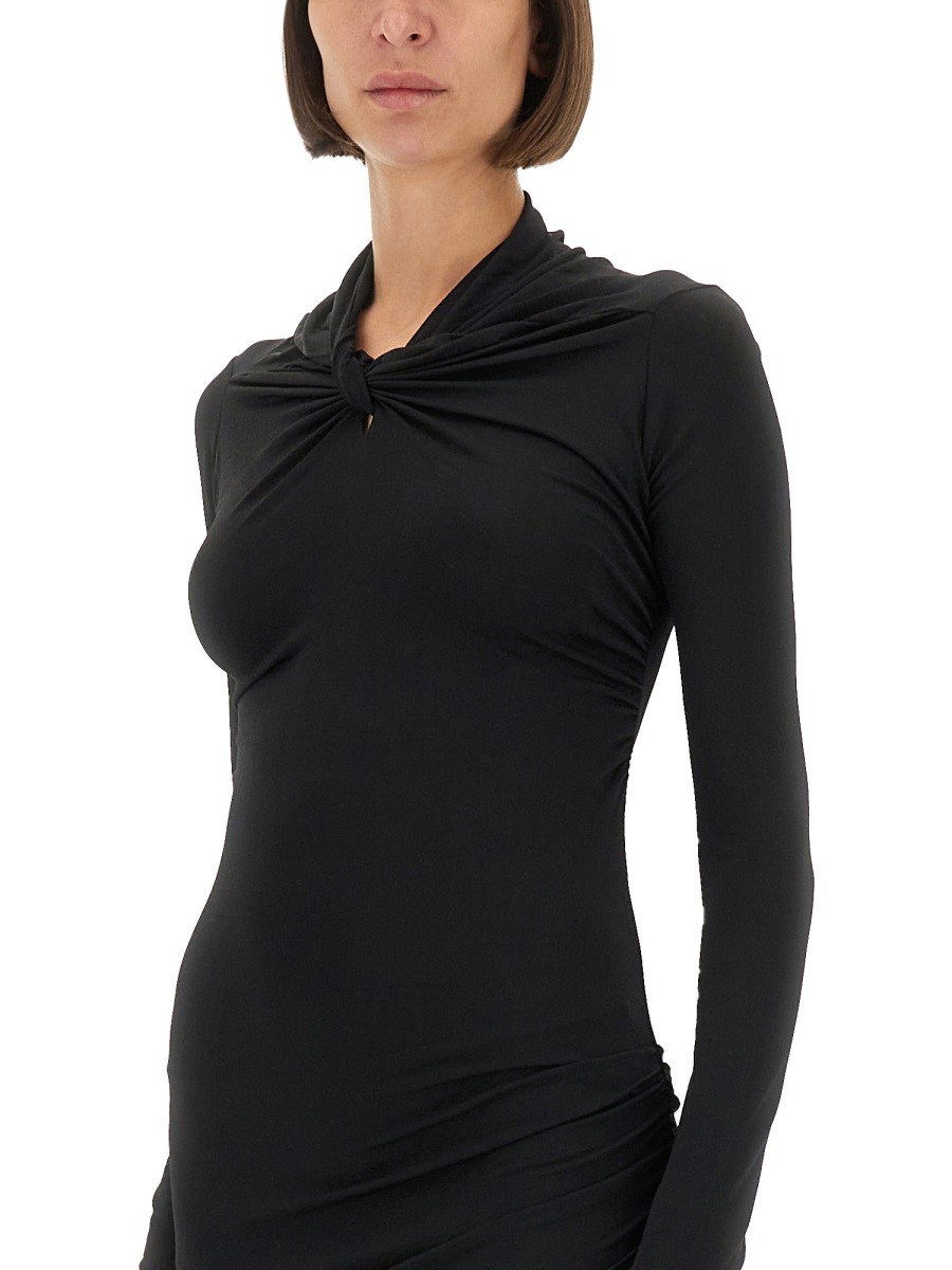 DRESS WITH DRAPE - Image 2