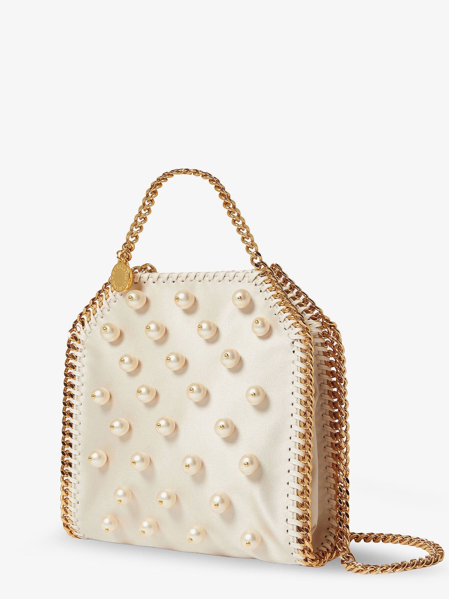 Falabella satin crossbody bag with vegan pearl detail - Image 3