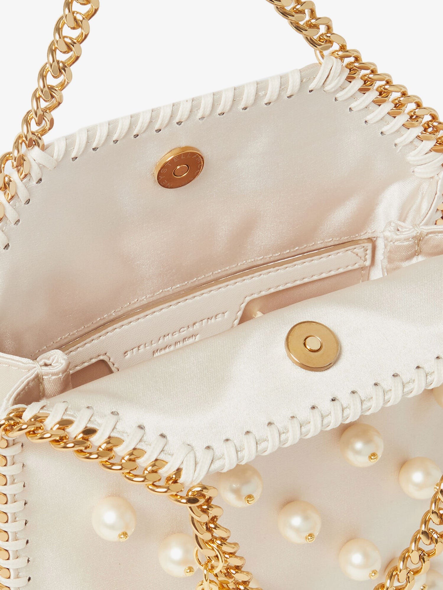 Falabella satin crossbody bag with vegan pearl detail - Image 4