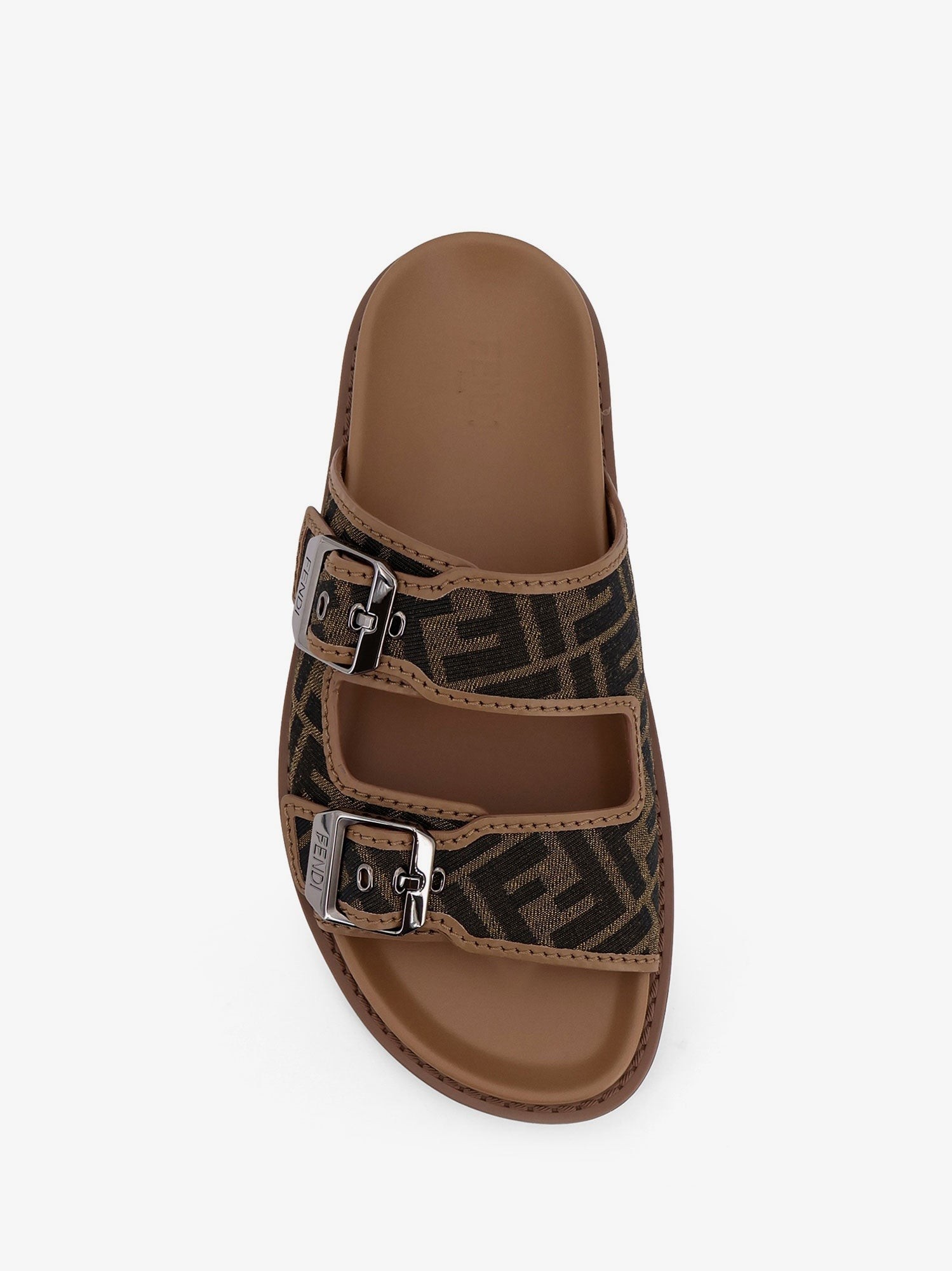 Feel sandals in FF jacquard fabric - Image 5