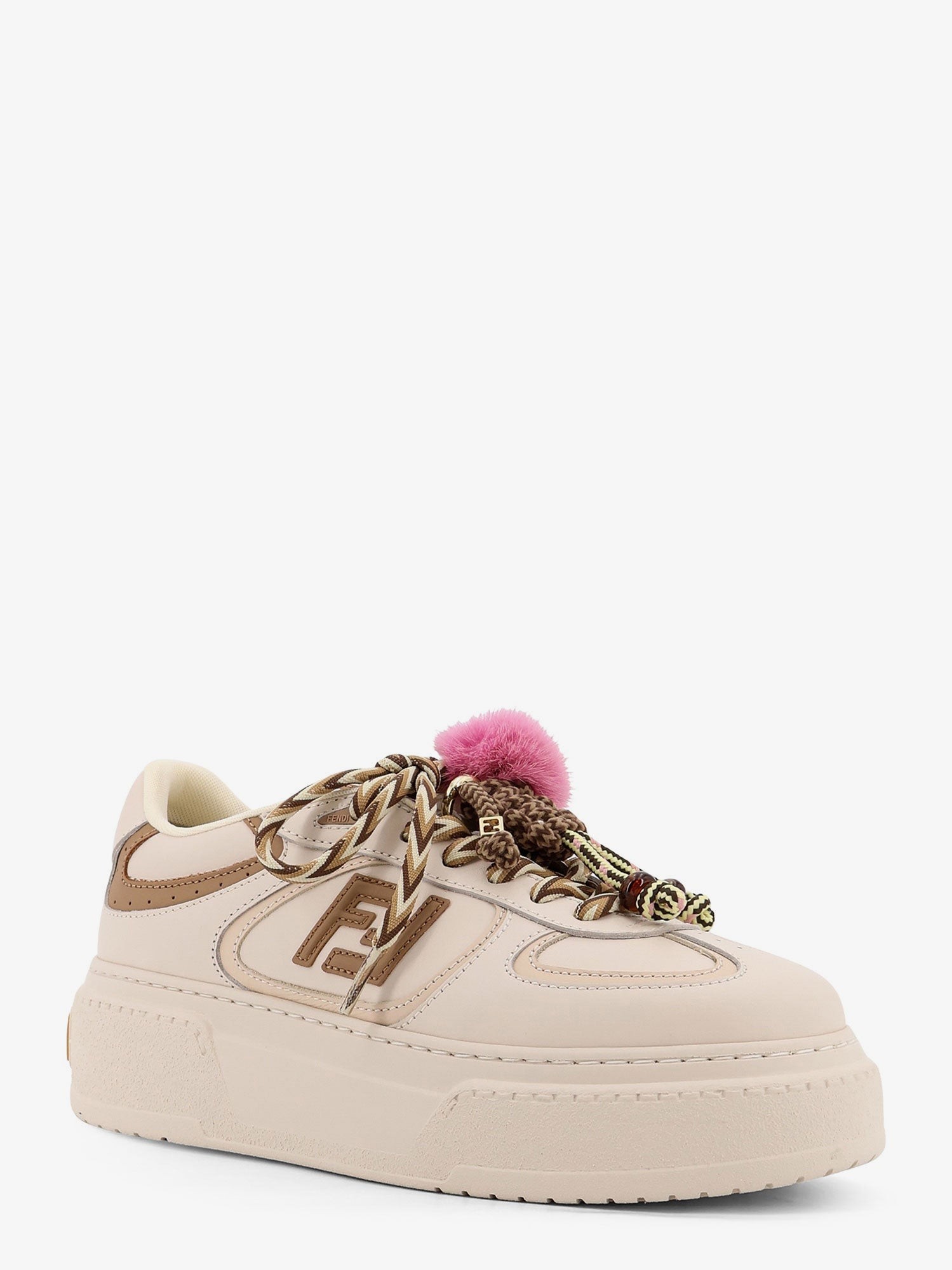 Fendi Match leather platform sneakers with charms - Image 2