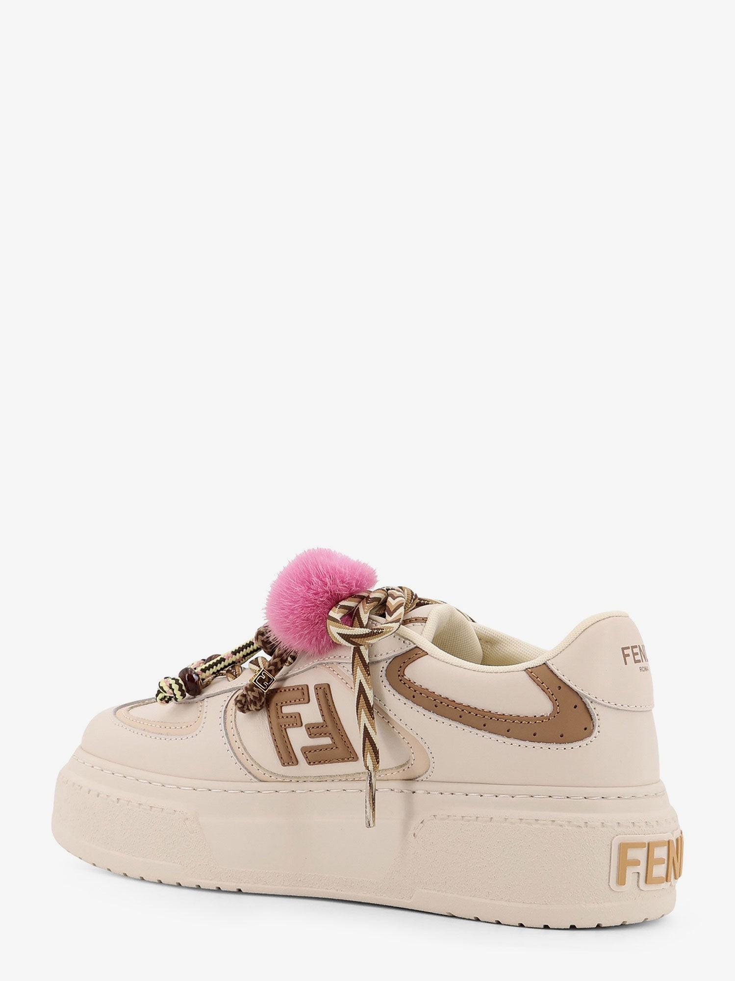 Fendi Match leather platform sneakers with charms - Image 3