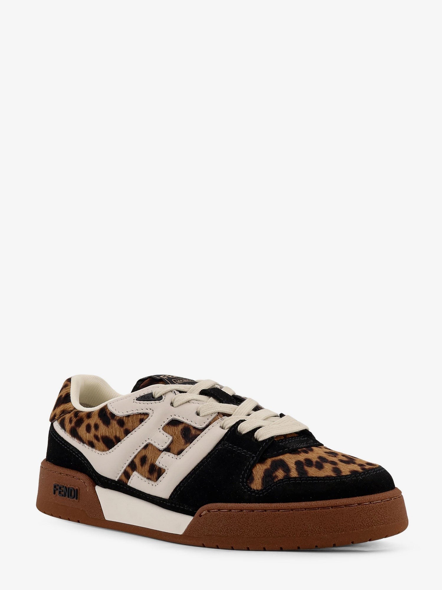 Fendi Match suede and pony skin low-top sneakers - Image 2