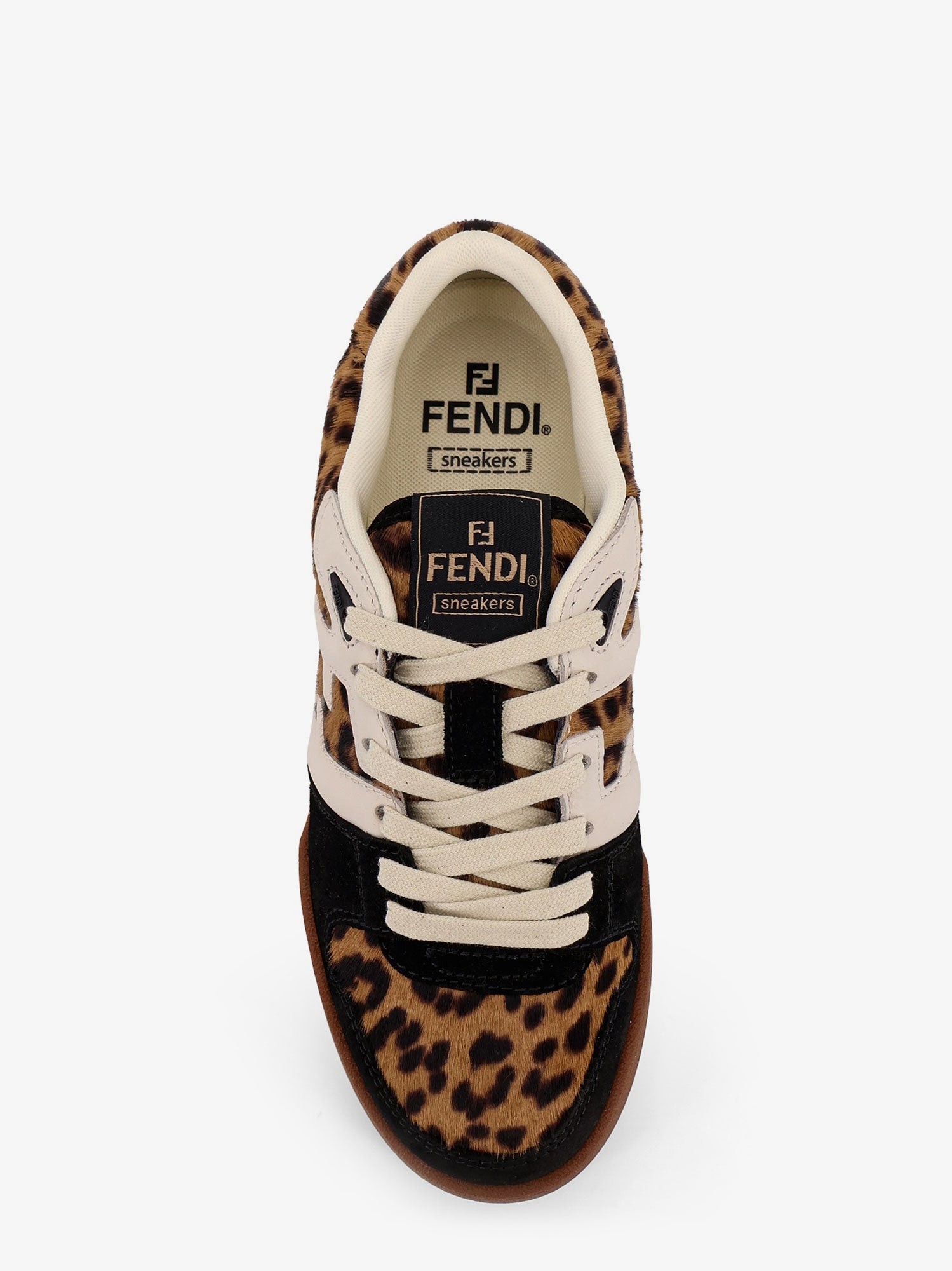 Fendi Match suede and pony skin low-top sneakers - Image 5