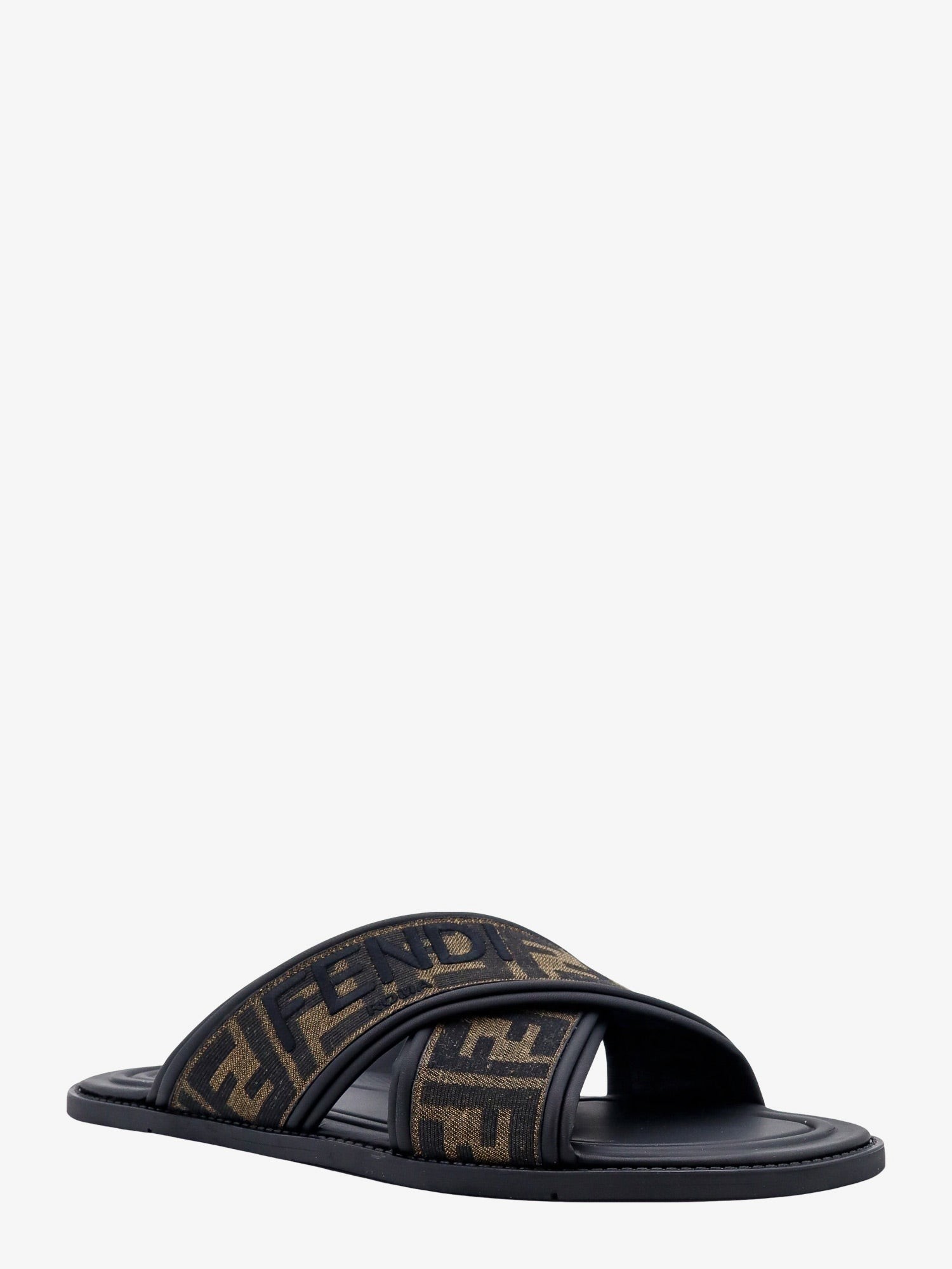 FF jacquard fabric sandals with embroidered logo - Image 2
