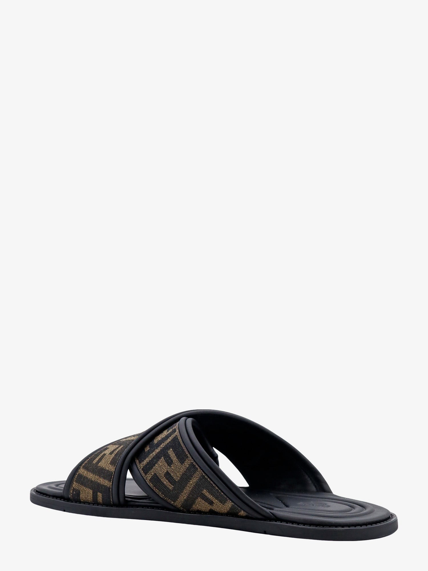 FF jacquard fabric sandals with embroidered logo - Image 3