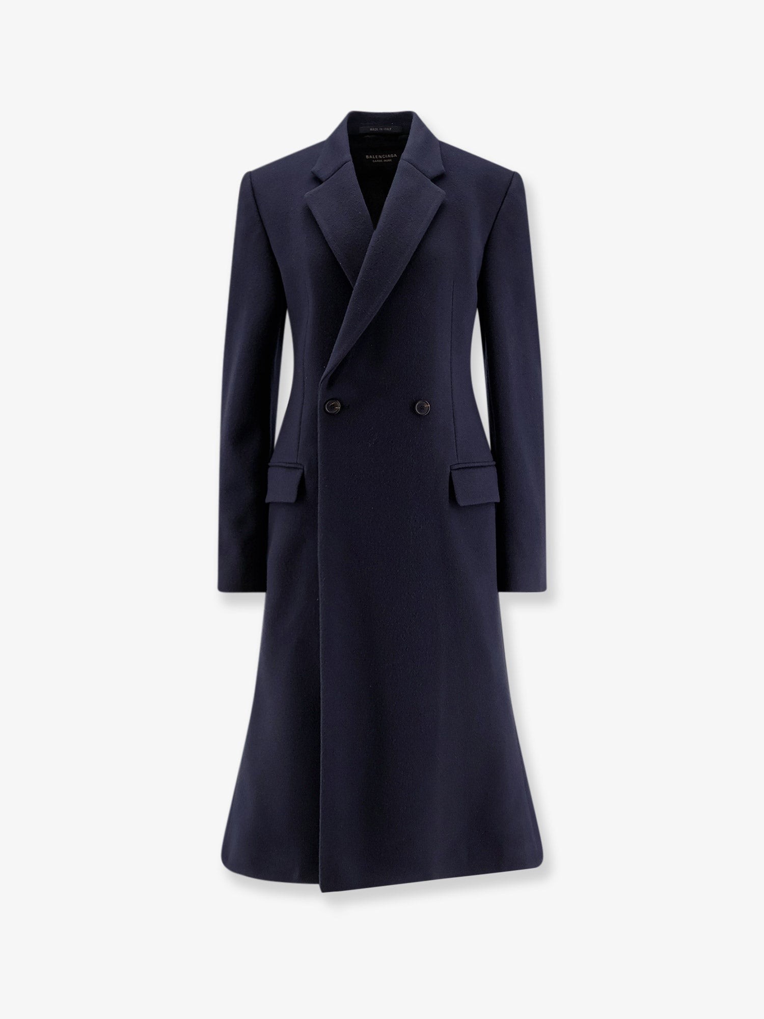 Godet Midi double-breasted wool coat