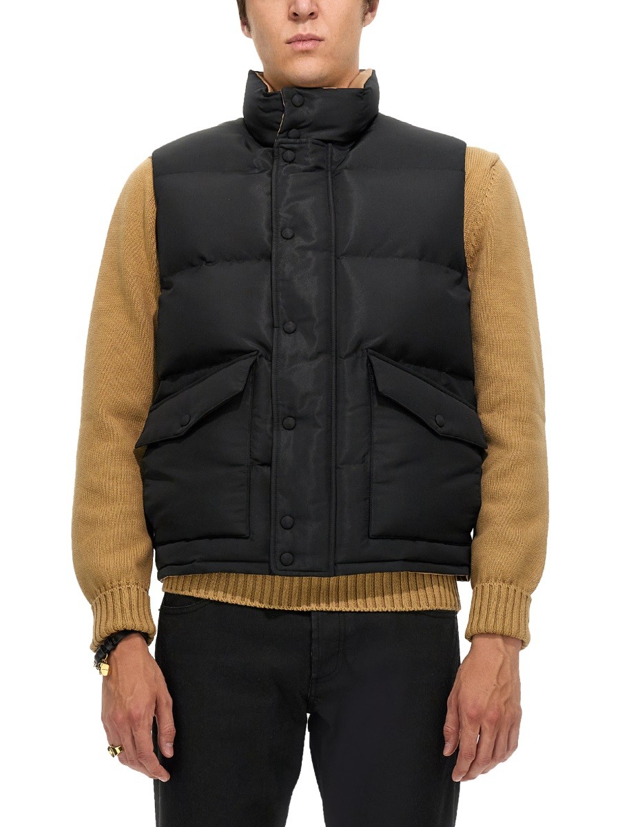 GRAFFITI LOGO PRINT DOWN VEST