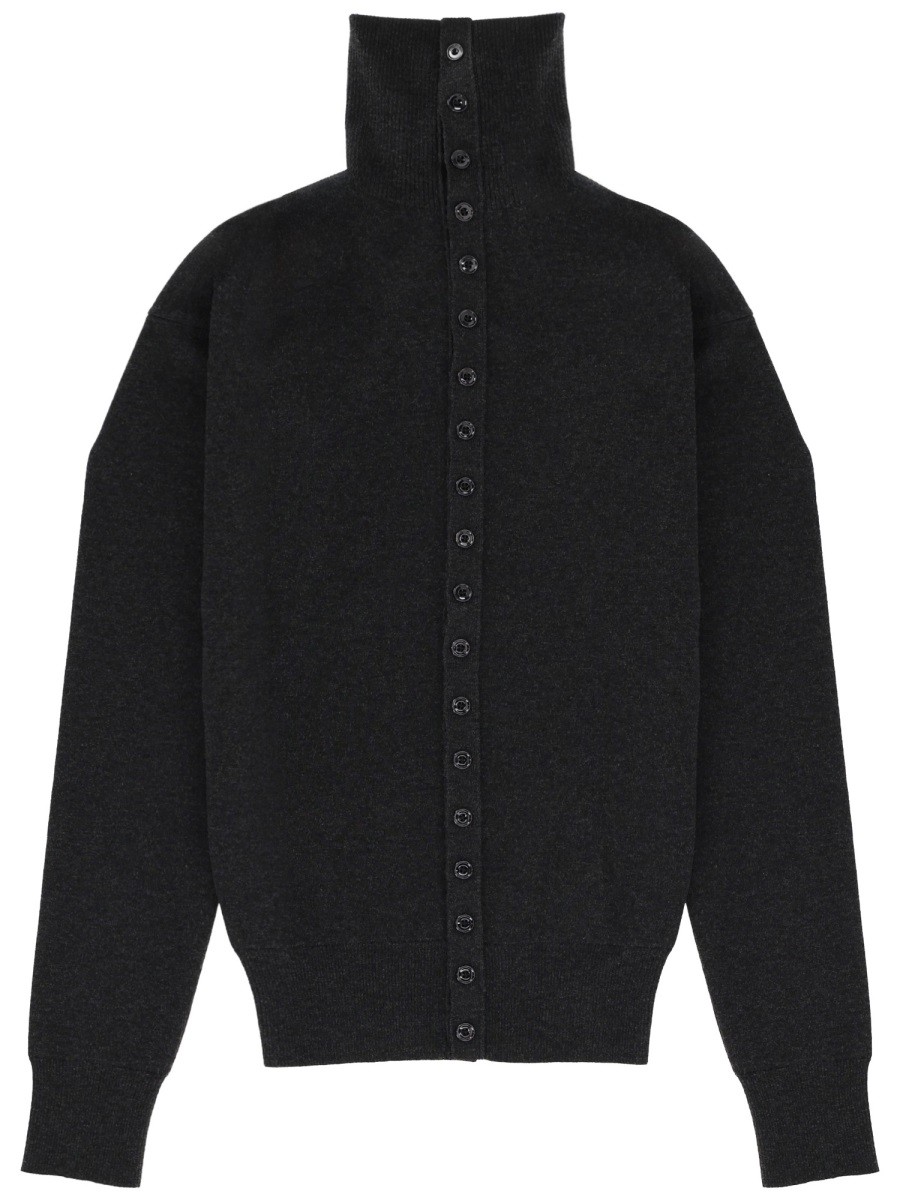HIGH COLLAR CARDIGAN