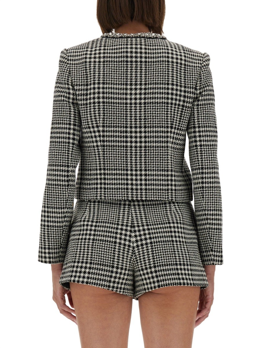HOUNDSTOOTH JACKET WITH CRYSTALS - Image 3