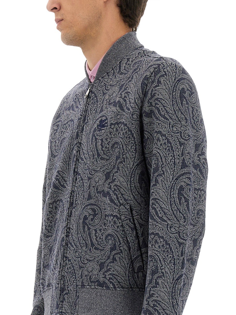 JACQUARD BOMBER JACKET WITH LOGO - Image 4