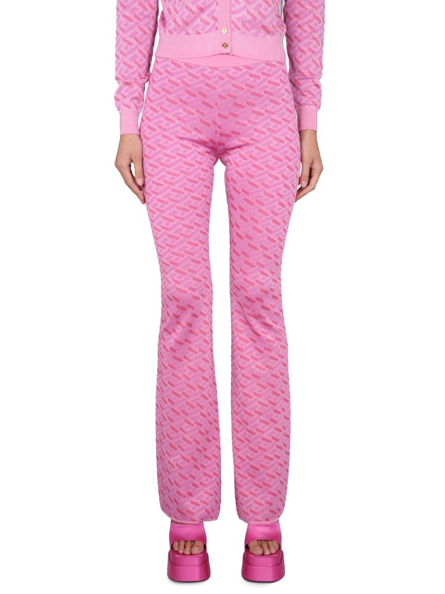 JACQUARD PANTS WITH GREEK PRINT