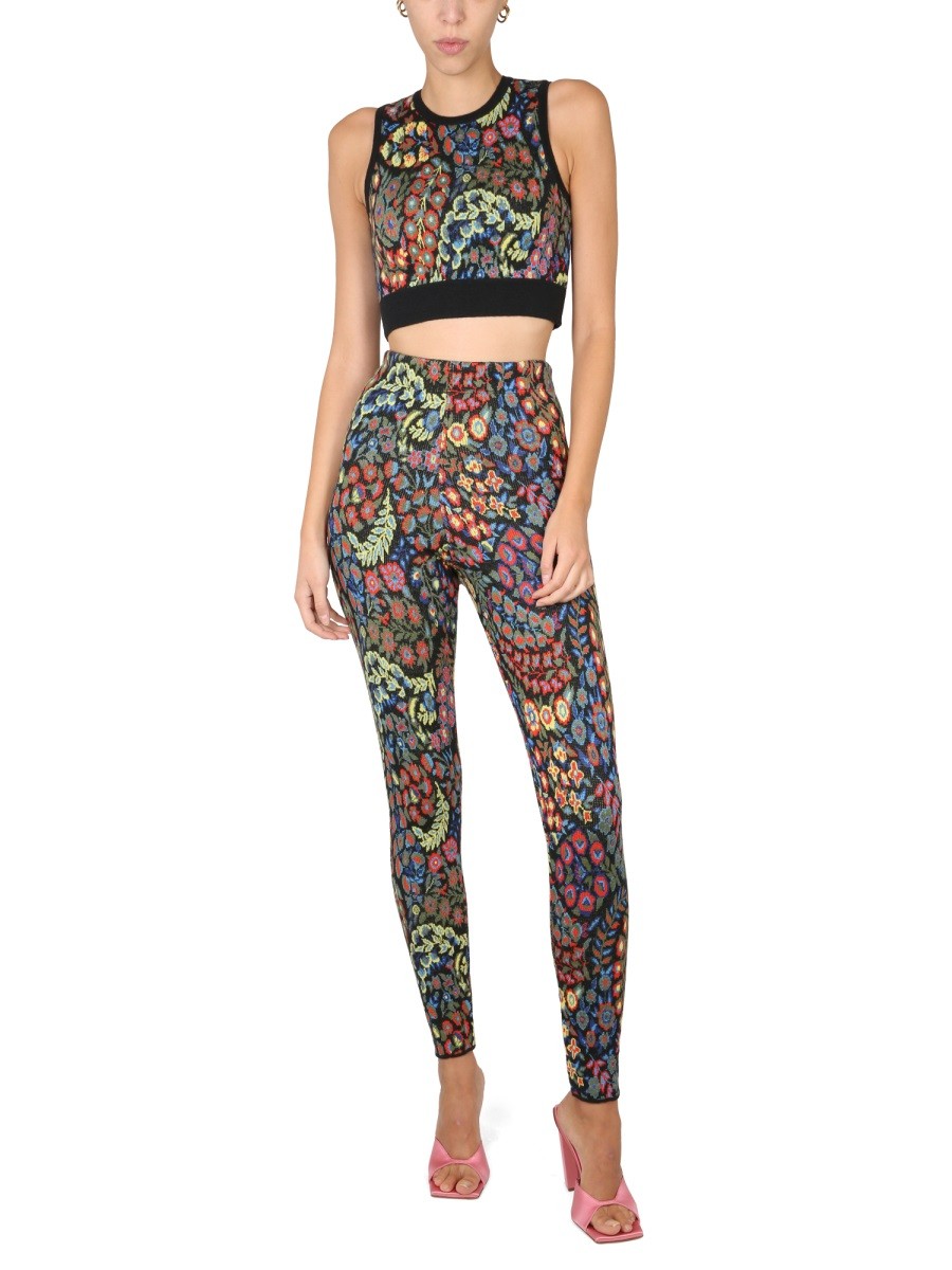 JACQUARD WOOL BLEND TOP AND LEGGINGS