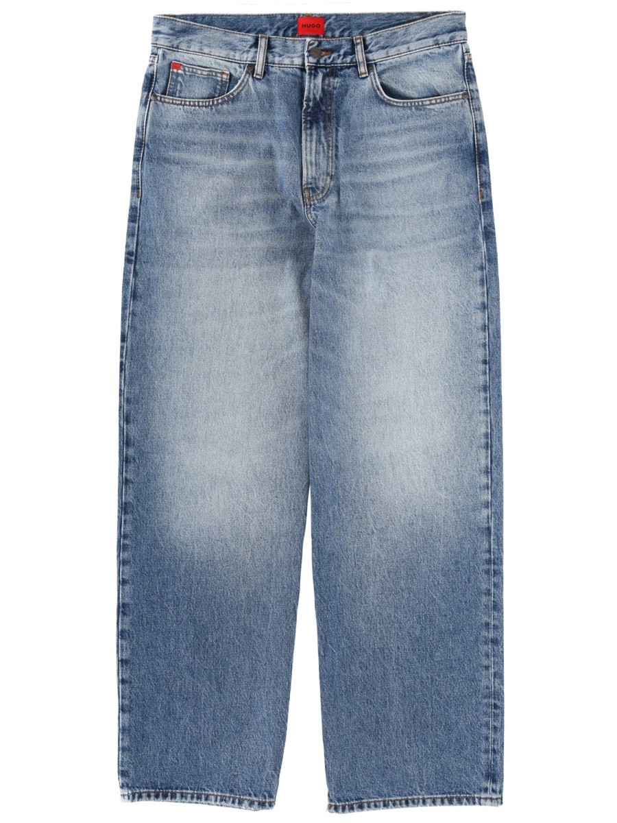 JEANS WITH LOGO PATCH