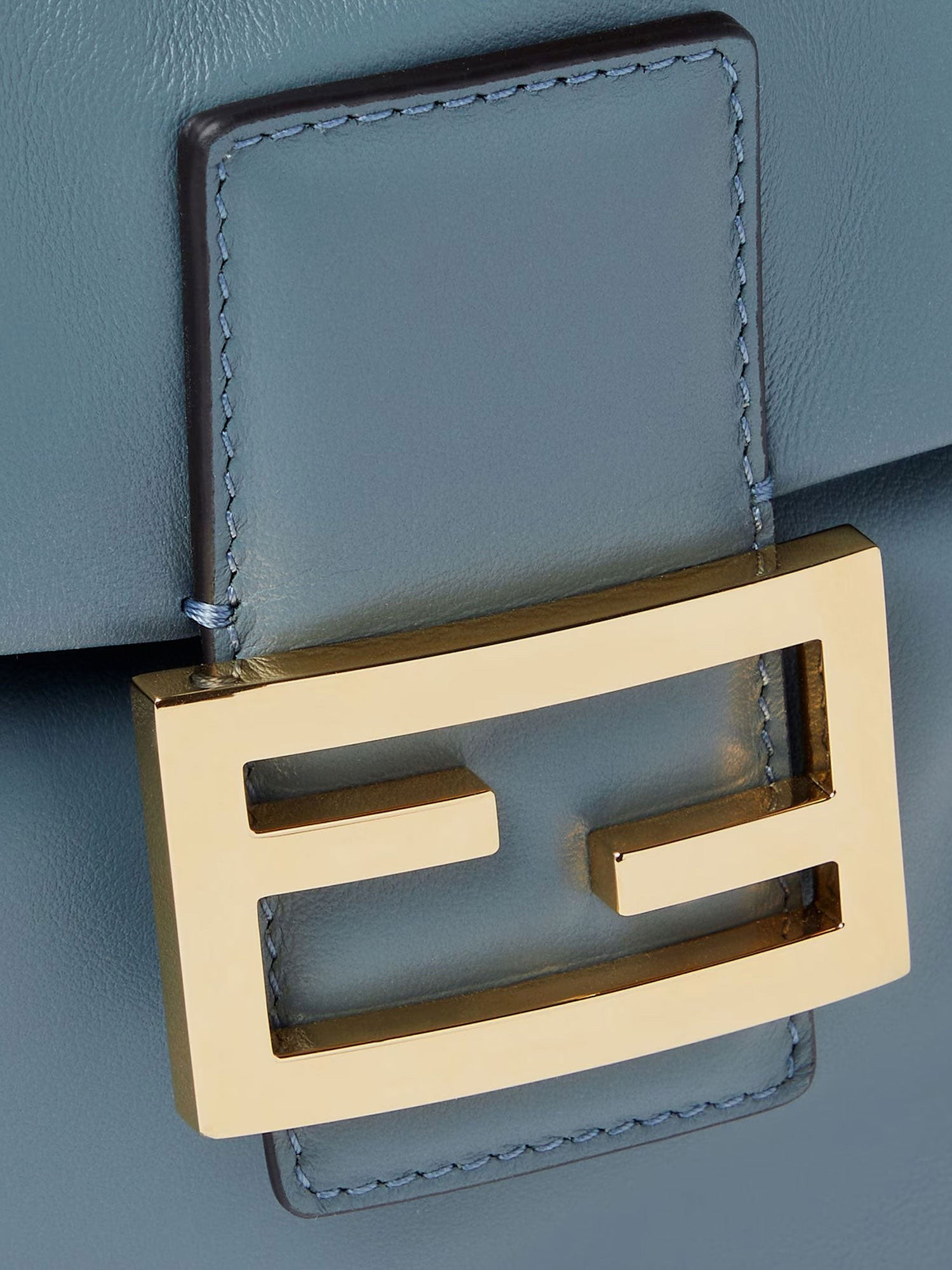 Leather backpack with metal FF logo detail - Image 3