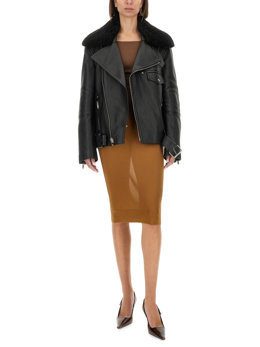 LEATHER BIKER JACKET - Image 2