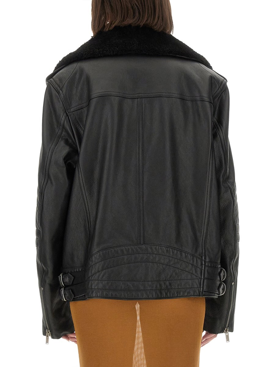 LEATHER BIKER JACKET - Image 3