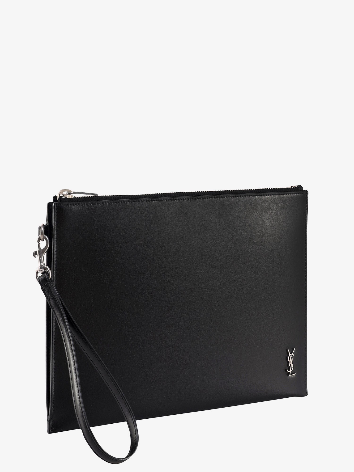 Leather clutch with Monogram detail - Image 4