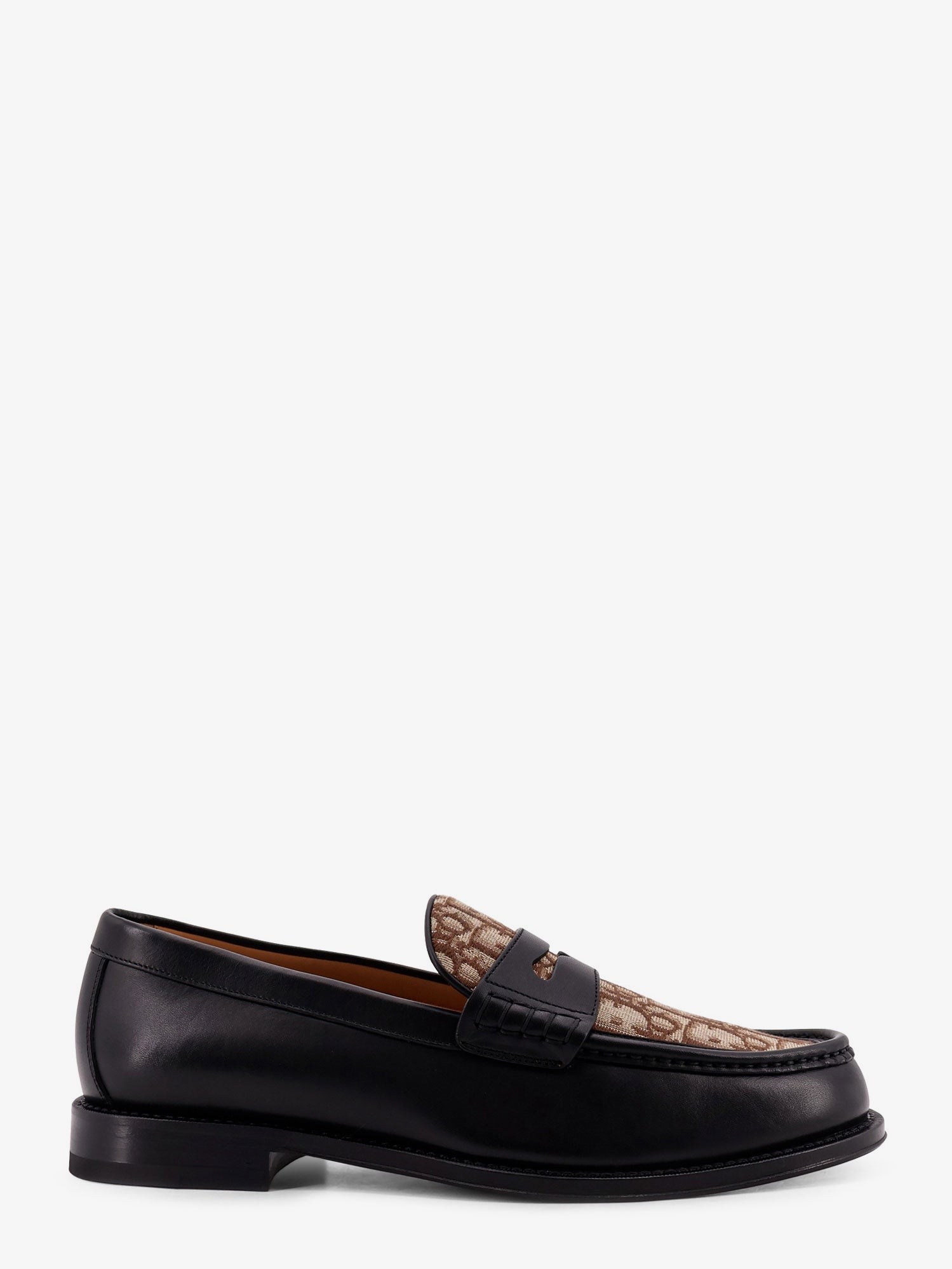 Leather loafers with Dior Oblique detail