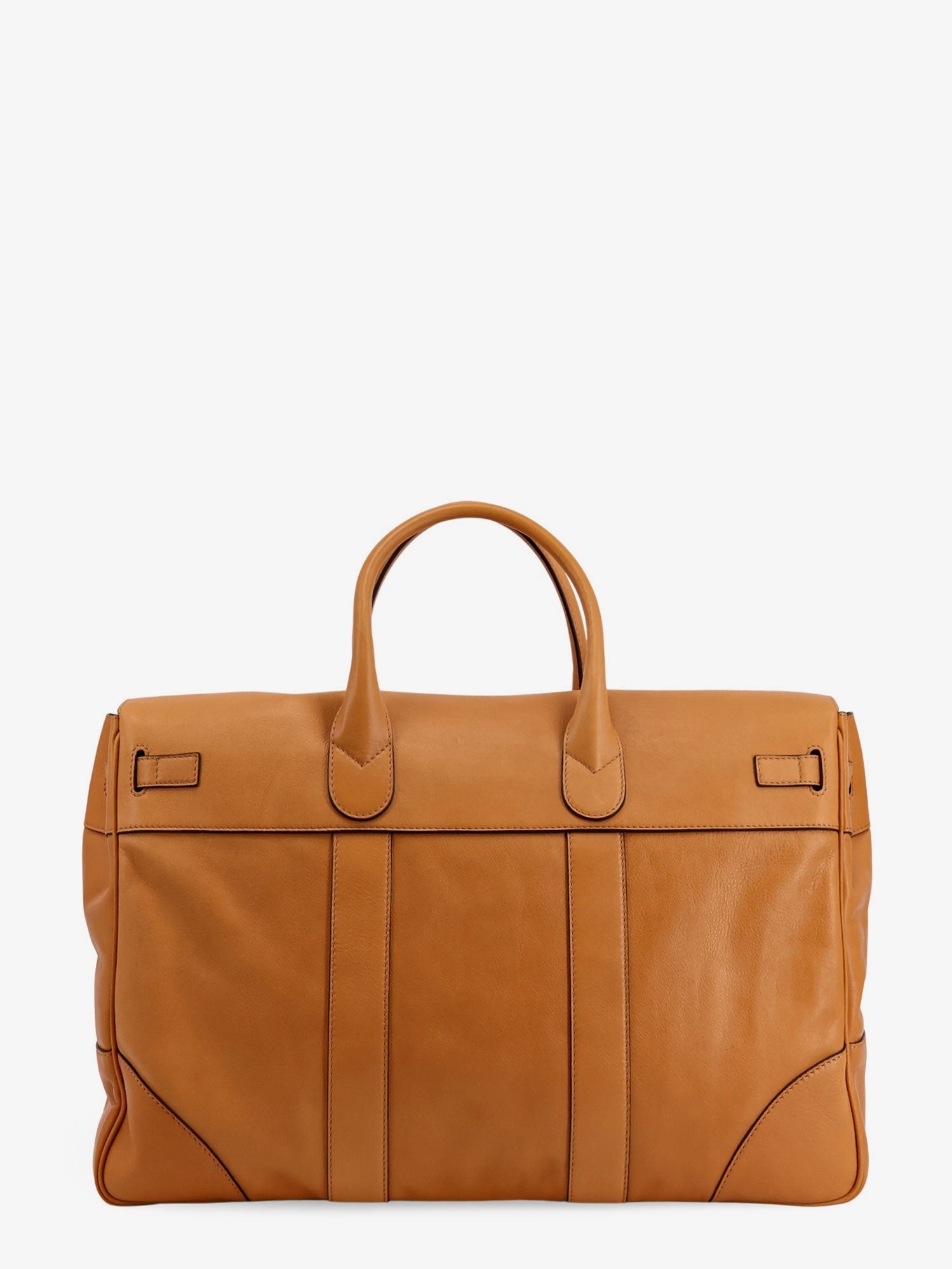 Leather travel bag with engraved logo on the front - Image 2