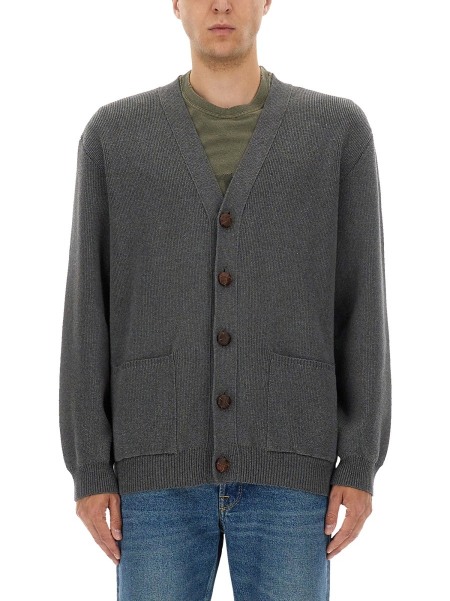 LOGO LAPEL CARDIGAN