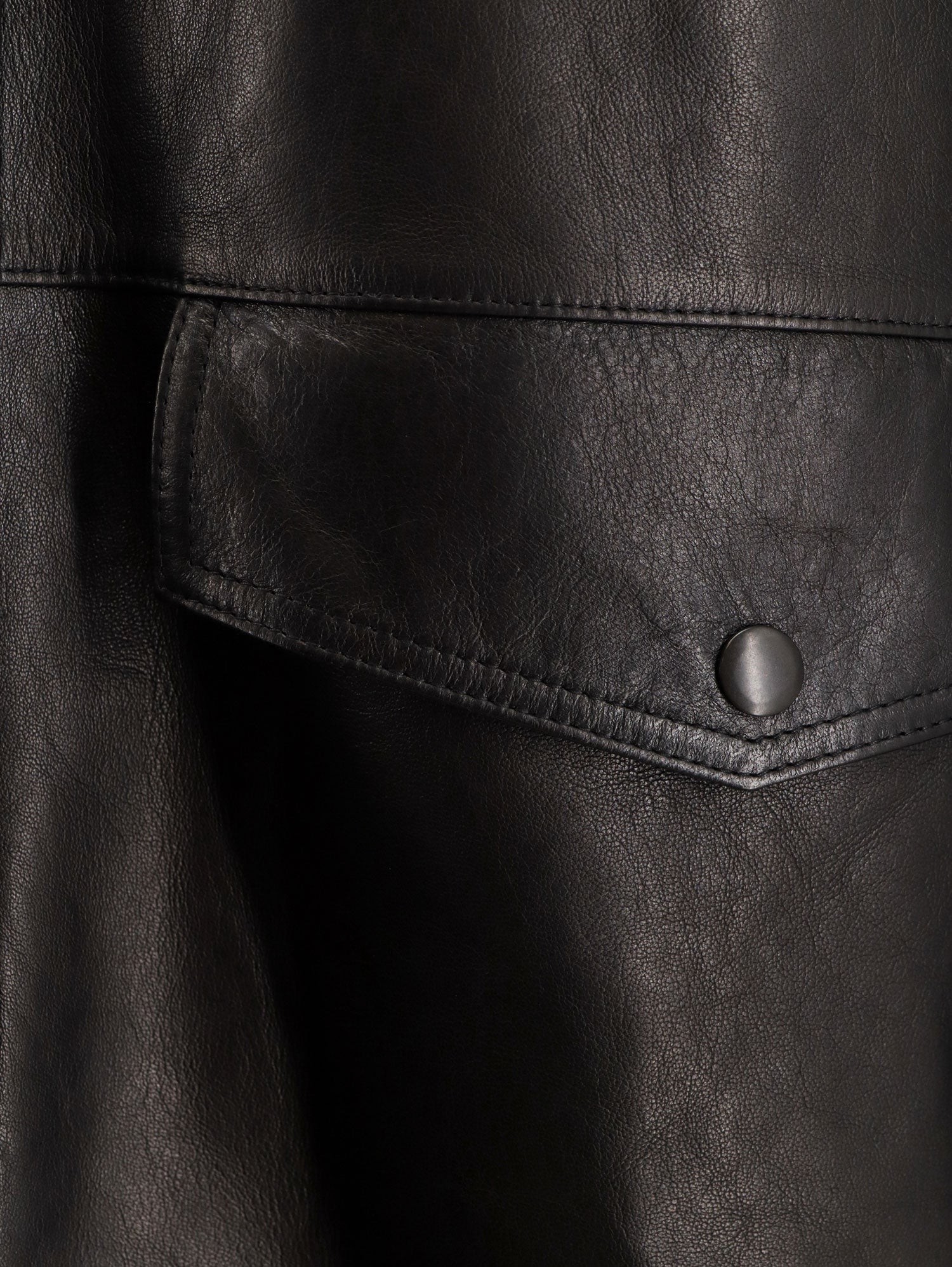 Long padded leather Unisex jacket - Image 3