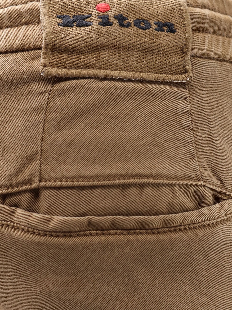 Lyocell trouser with drawstring at waist - Image 3