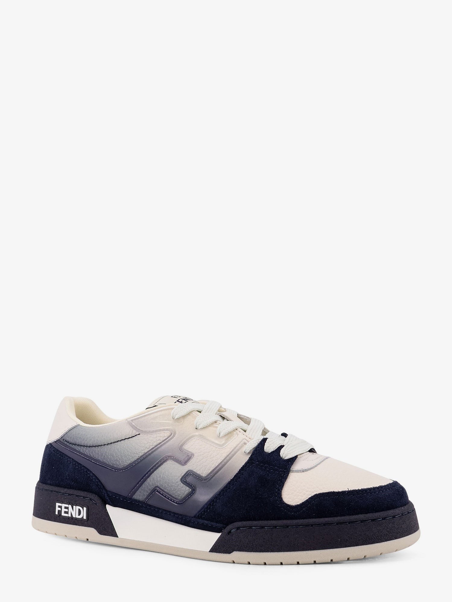Match leather sneakers with suede inserts - Image 2