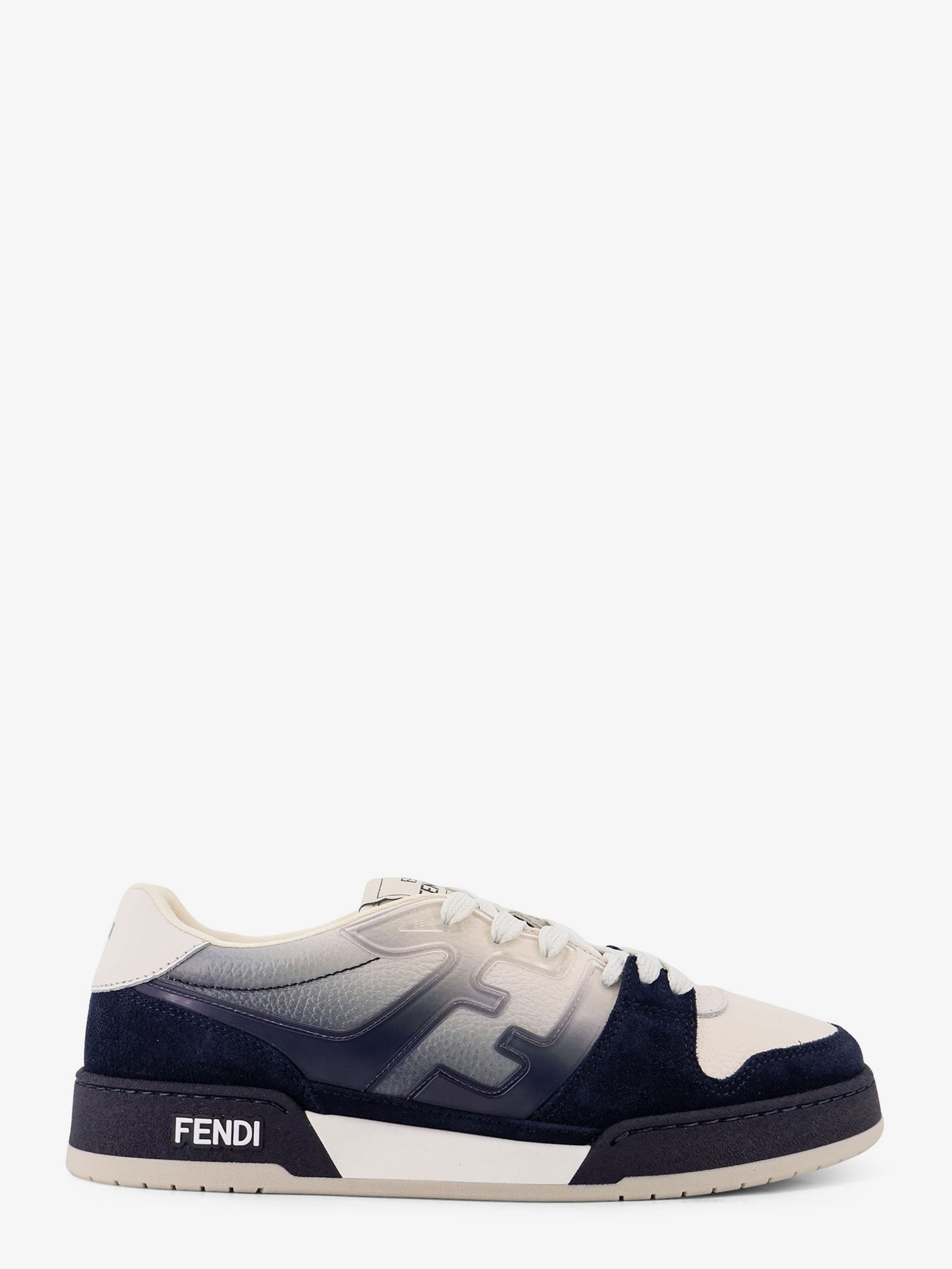 Match leather sneakers with suede inserts