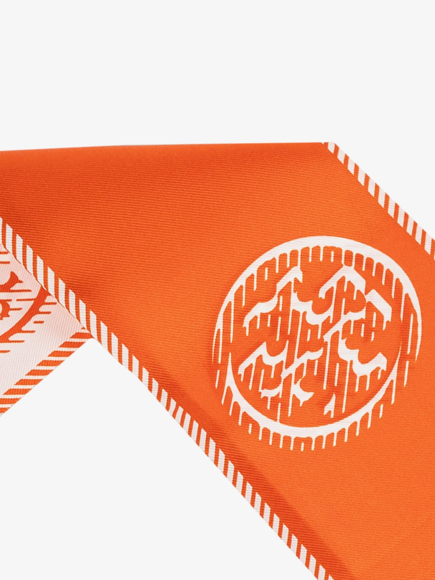 Medallion Logo Ribbon silk tie - Image 2