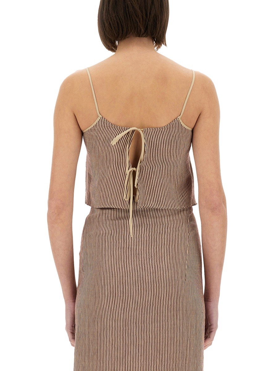 "MICRO STRIPE" TOP WITH LACES - Image 3