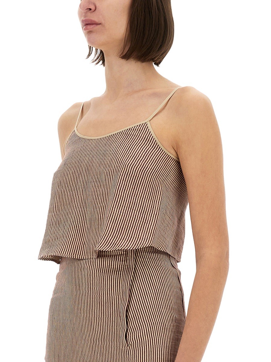 "MICRO STRIPE" TOP WITH LACES - Image 4