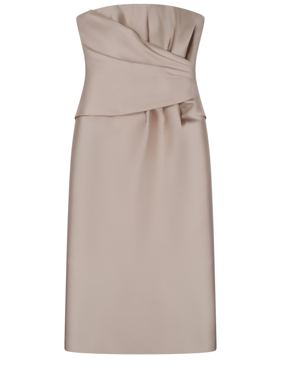 MIDI DRESS WITH DRAPE