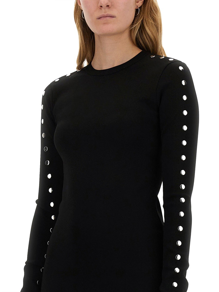 MIDI DRESS WITH SLIT - Image 4