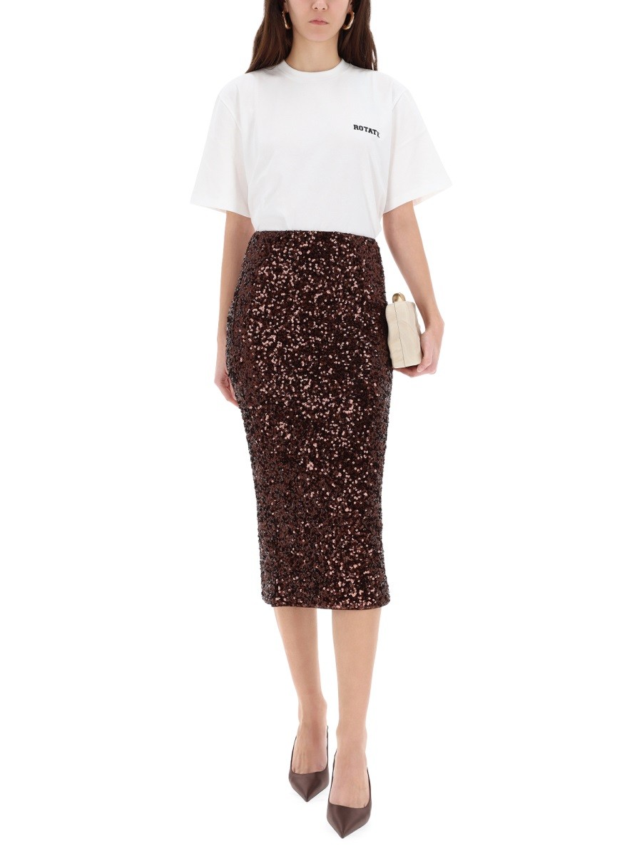 MIDI SKIRT WITH SEQUINS - Image 2