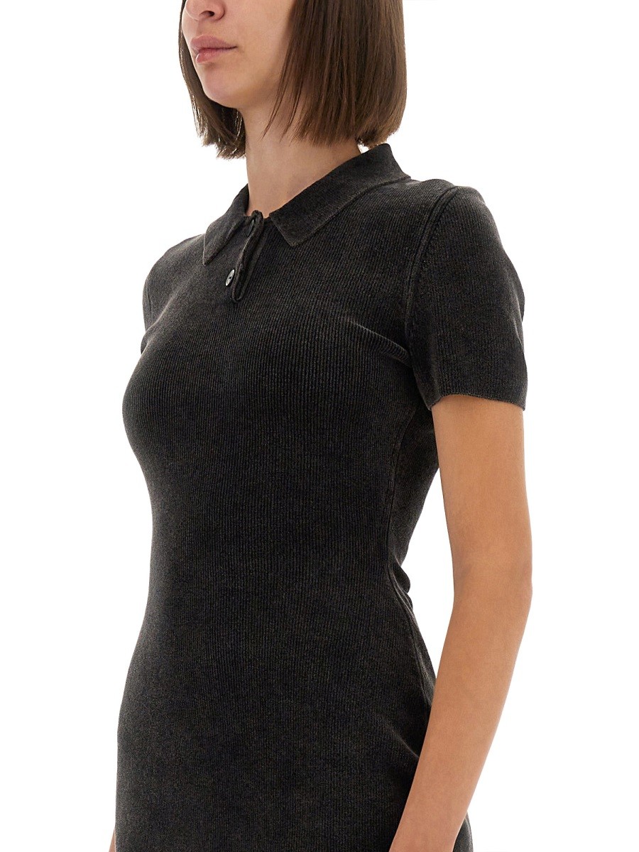 MINI DRESS WITH POLO COLLAR - Image 4