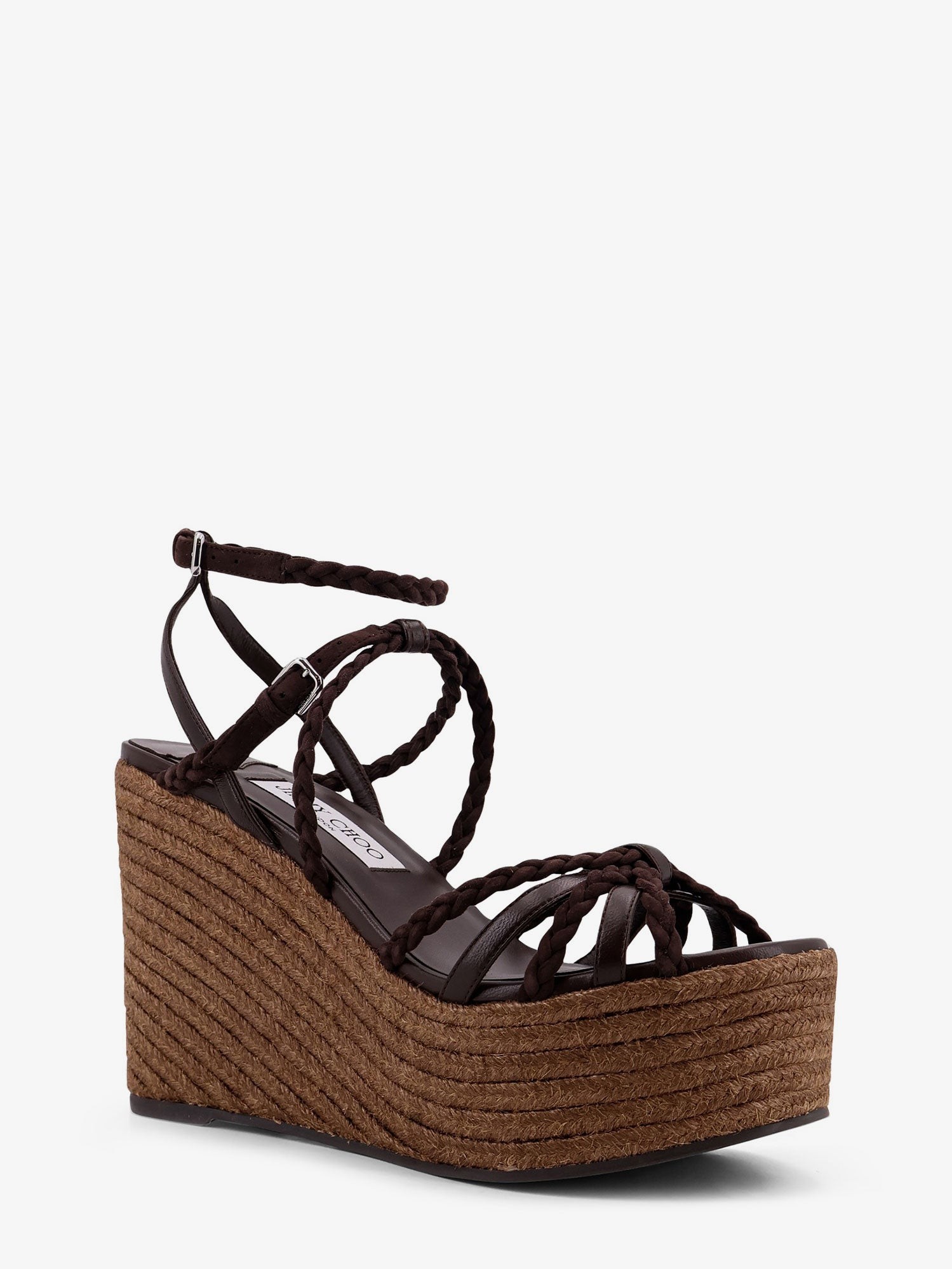 Nyra leather and raffia sandals - Image 2