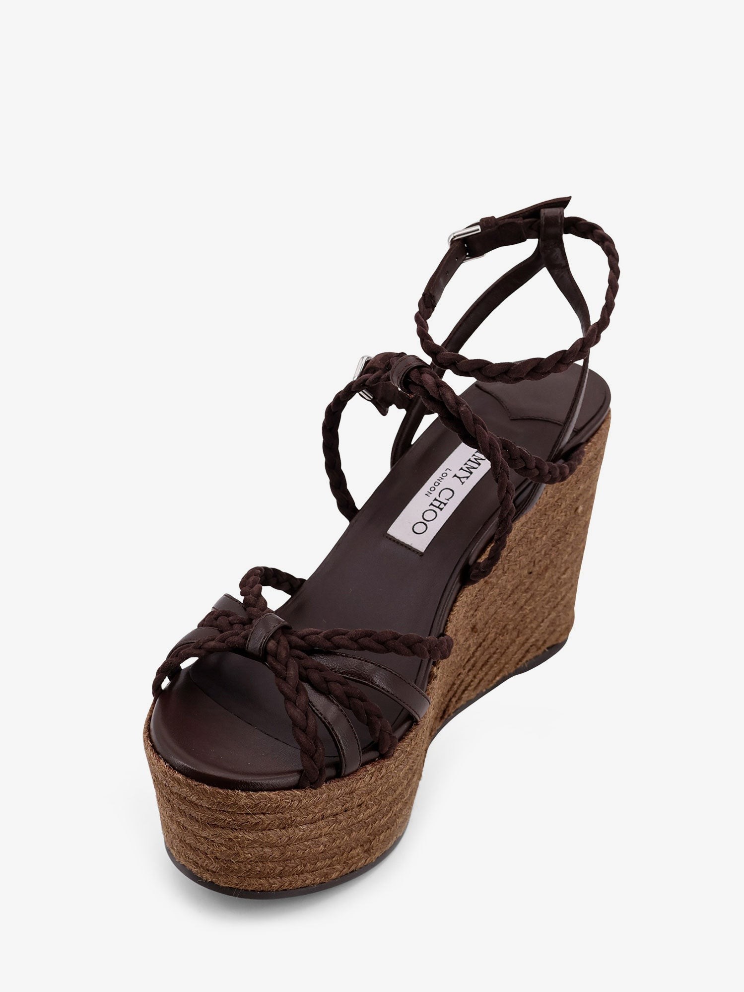 Nyra leather and raffia sandals - Image 4