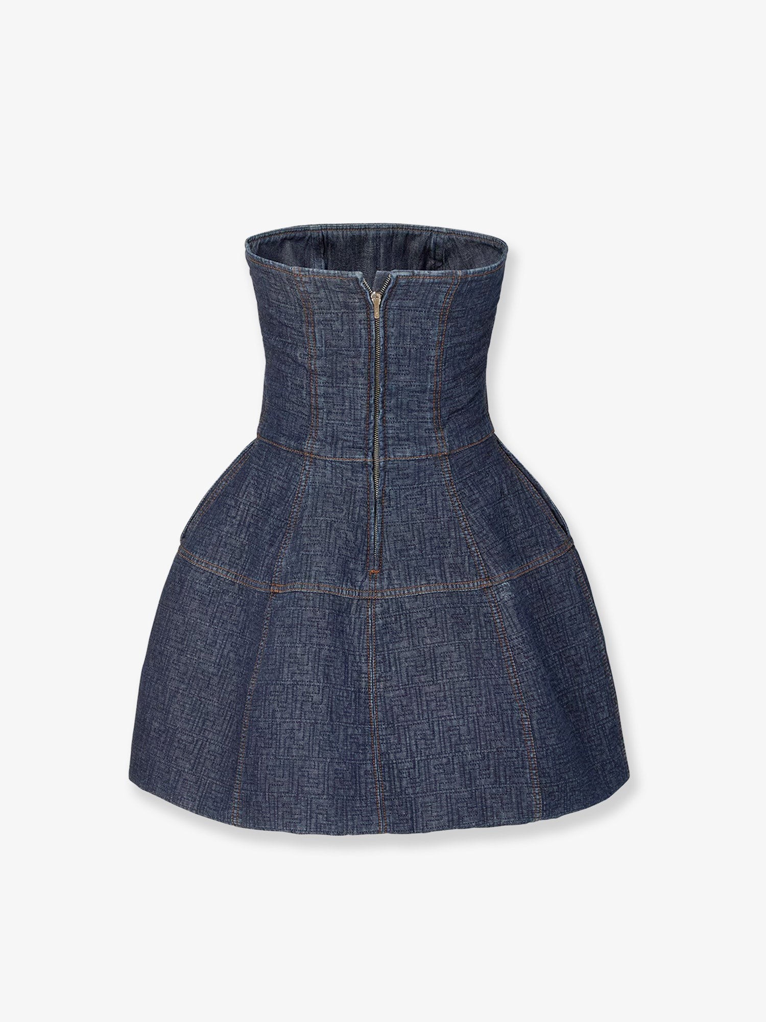 Padded denim mini dress - Image 4