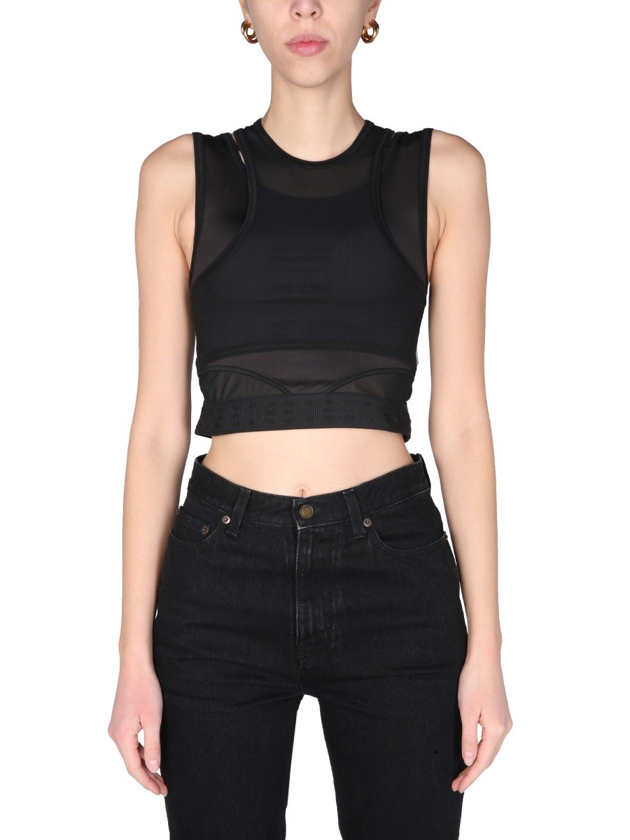 "PANELLED SPORT" TOP