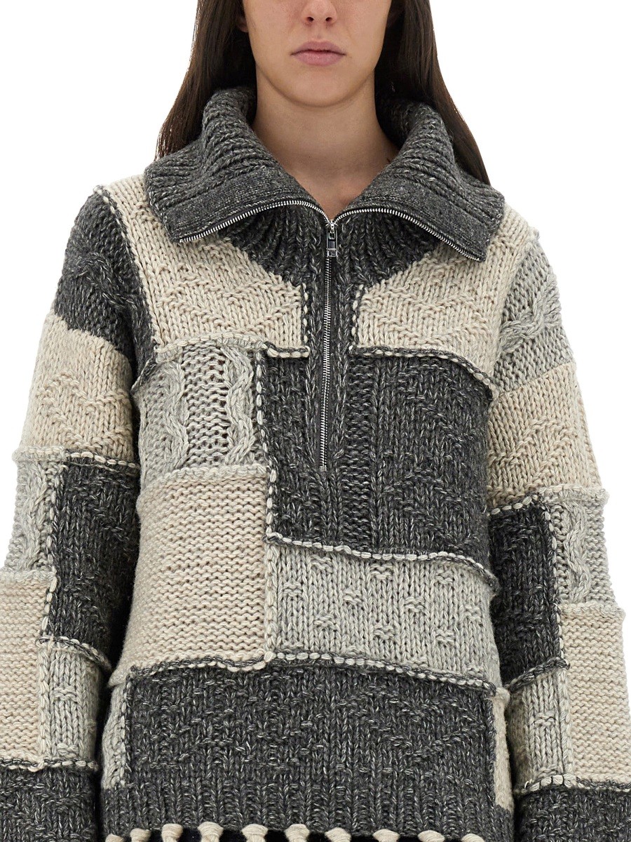 PATCHWORK JERSEY WITH BANGS - Image 4