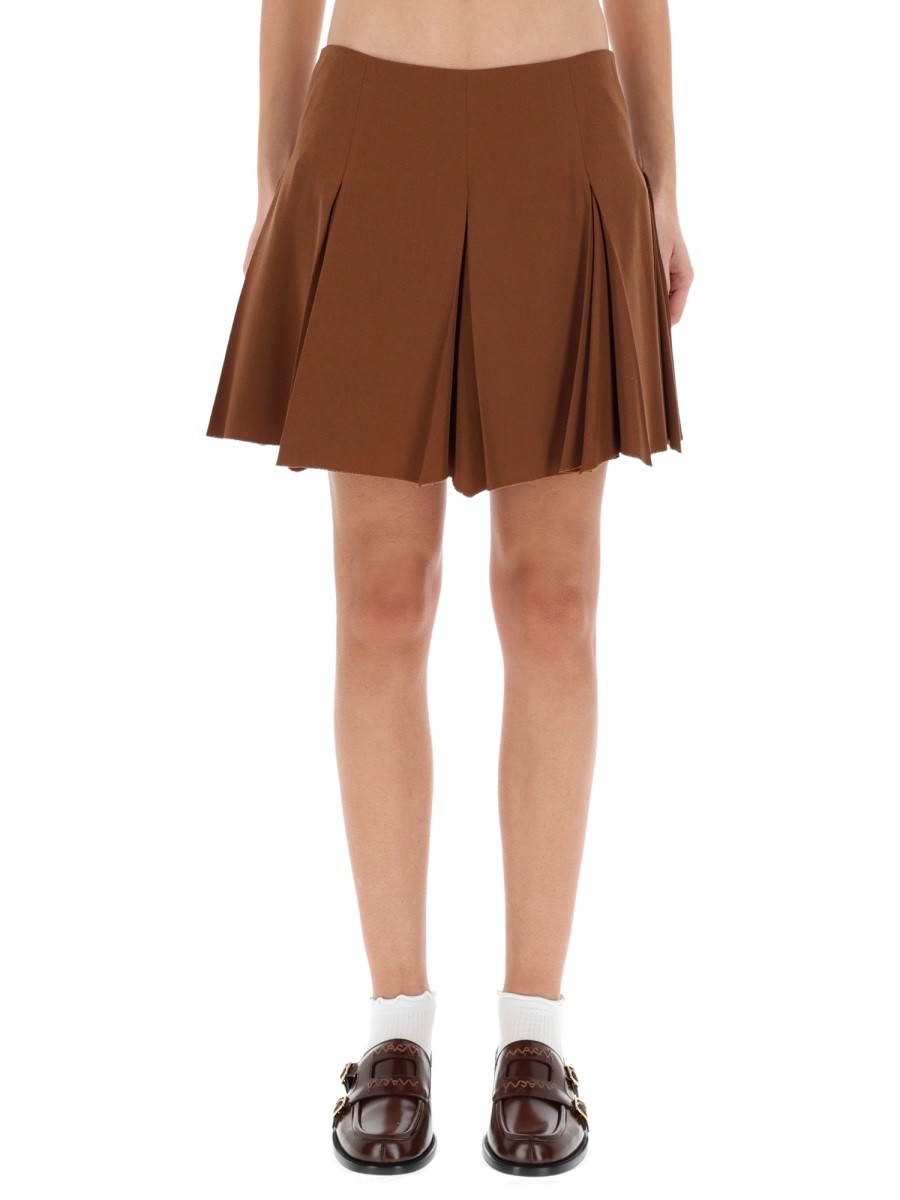 PLEATED MINISKIRT