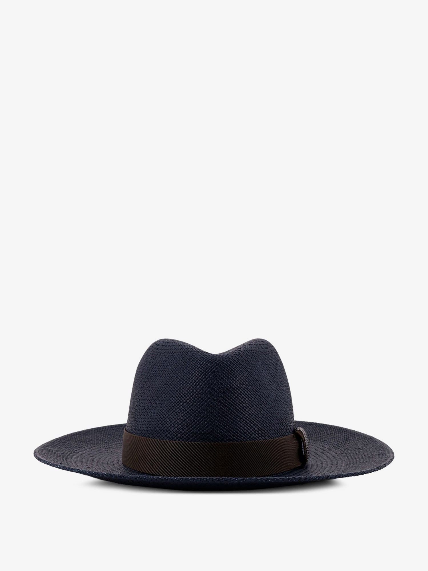 Raffia Fedora hat with Monili detail