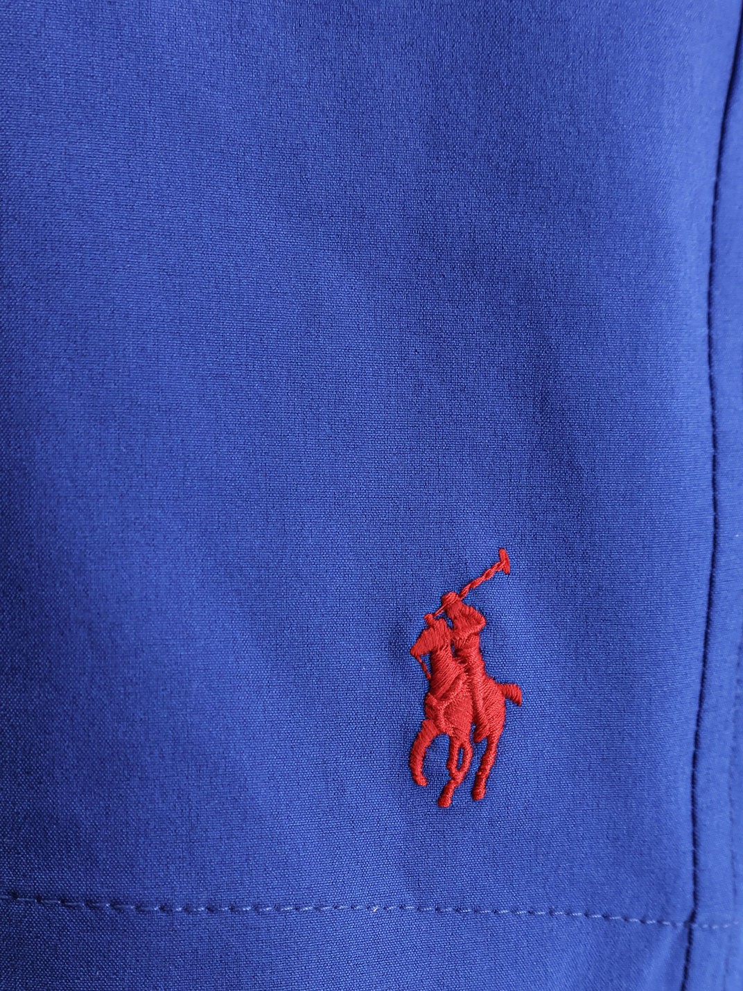 Recycled nylon swim trunks with embroidered logo on the front - Image 3