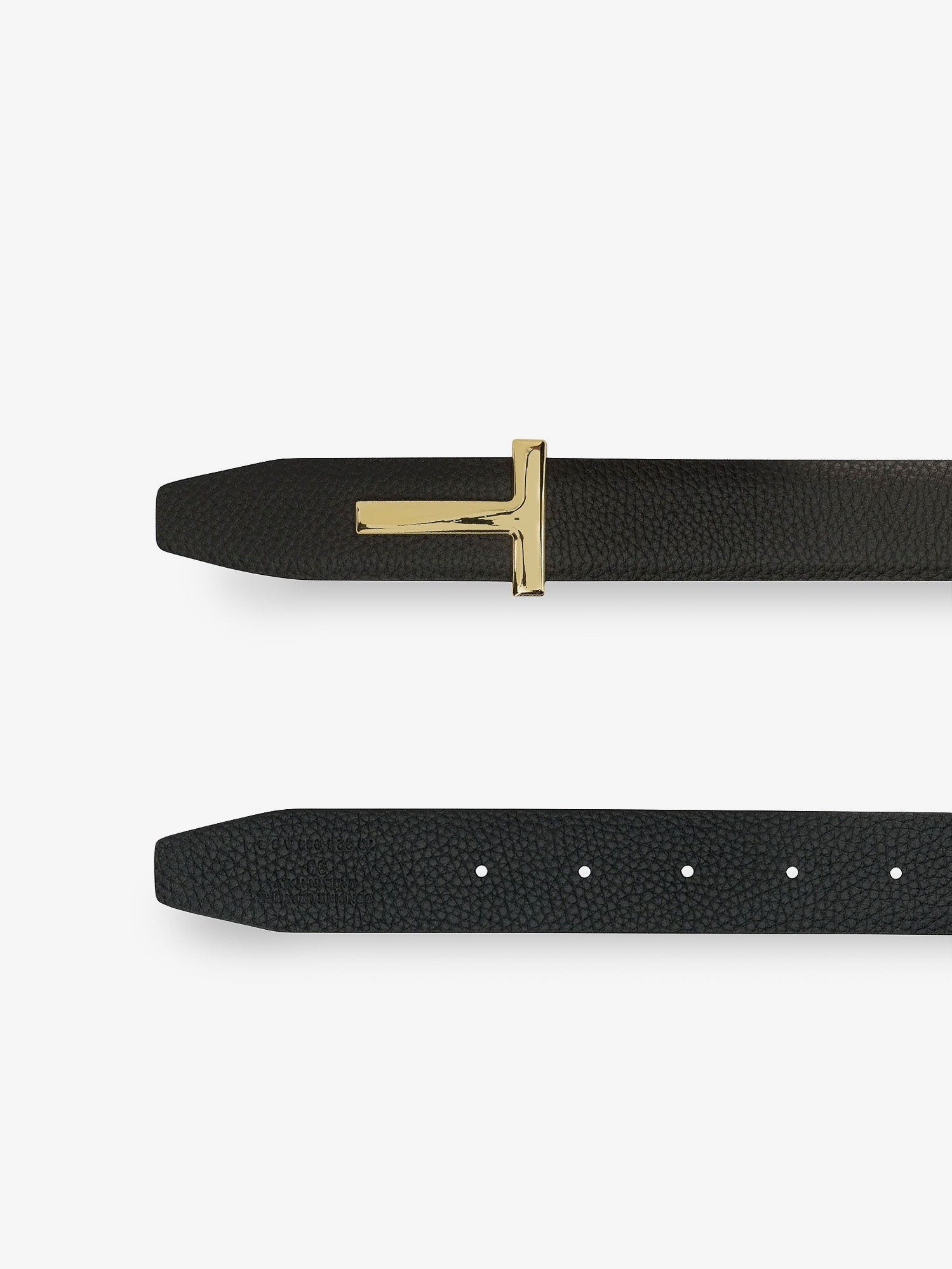 Reversible hammered leather belt - Image 2