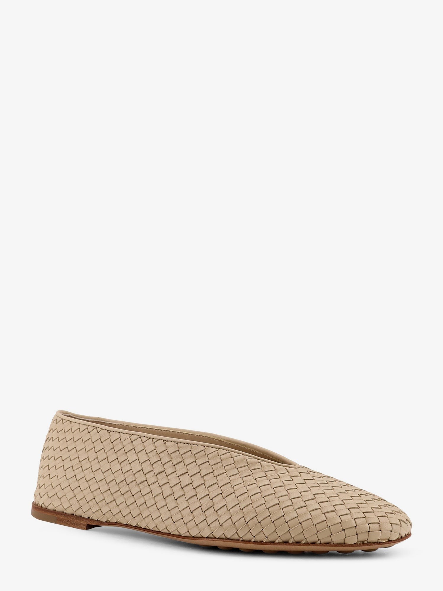 Rosa Flat leather ballerinas with Intrecciato motif - Image 2