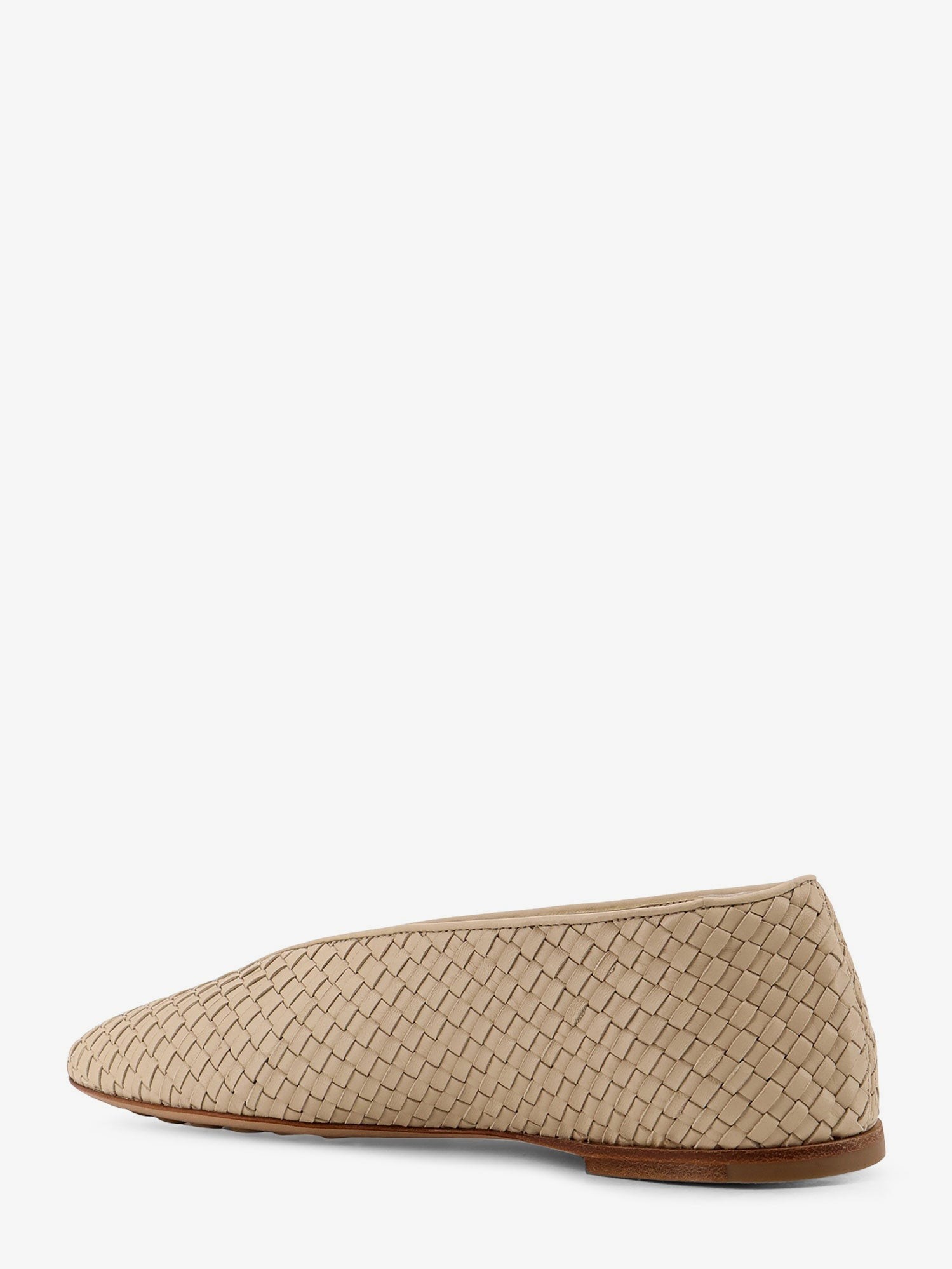 Rosa Flat leather ballerinas with Intrecciato motif - Image 3