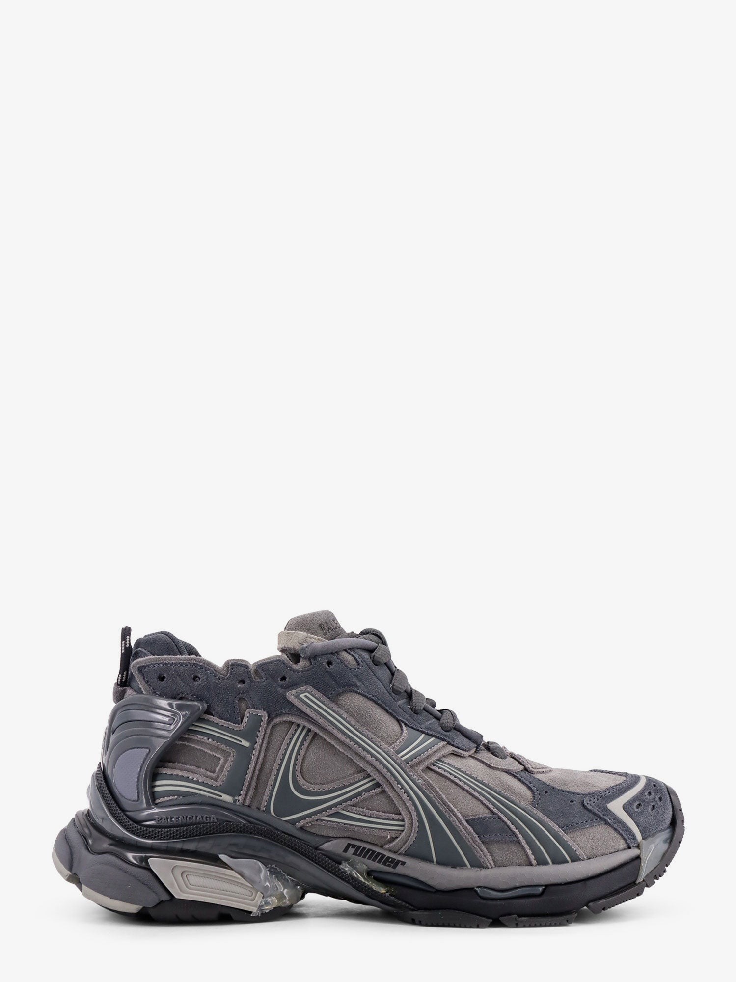 Runner low-top suede sneakers