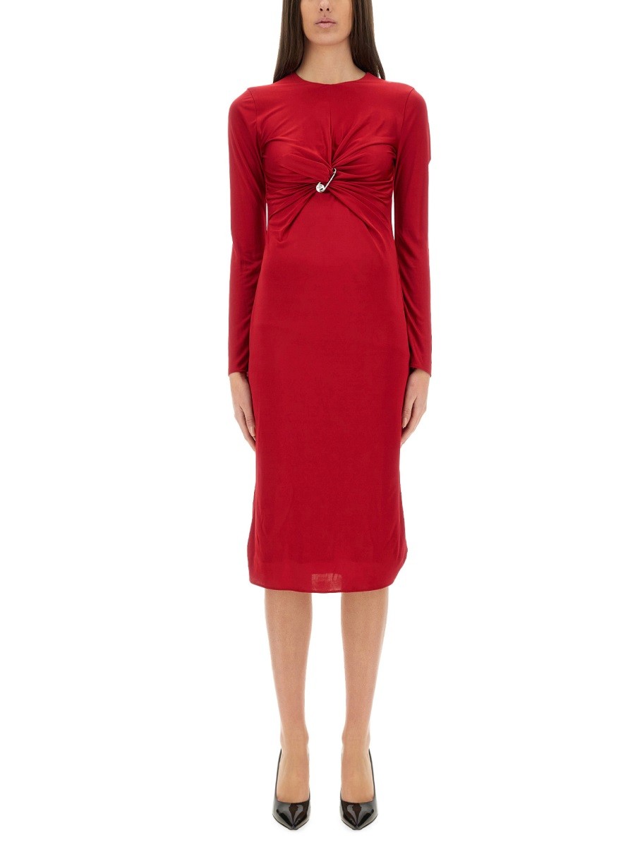 "SAFETY PIN" MIDI DRESS