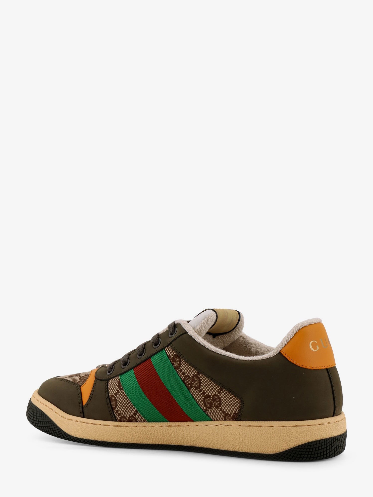 Screener low-top leather and GG Supreme fabric sneakers - Image 3